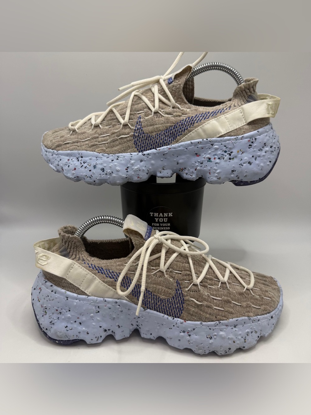 Nike Space Hippie 04 Beige Blue Running Shoes Men’s Size 8 CZ6398-101
